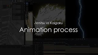 Zenitsu vs Kaigaku fananimation  Making process [upl. by Tlevesoor]