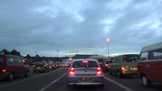 Driving Off Ferry Armorique Brittany Ferries Roscoff Finistère Brittany France 13th August 2014 [upl. by Neladgam823]