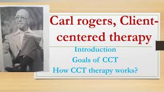 Carl rogersclientcentered therapy [upl. by Aniretac]