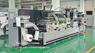 China Label sticker paper intermittent printing die cutting silk print flatbed die cutting machine [upl. by Nuris]