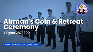 USAF BMT Airmans Coin and Retreat Ceremony Flights 287300  April 17 2024 [upl. by Anawed]