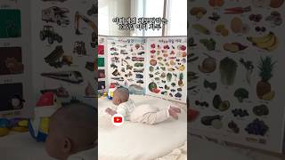 아빠에게 체포당하는 아기 아기 baby babyshorts cute 육아브이로그 슈퍼맨 4개월아기 자두의하루 [upl. by Amado]