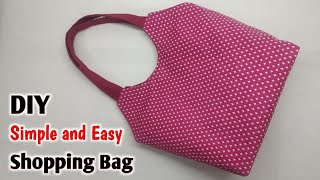 How to sew a beautiful shopping bag with lining  How to make reusable shopping bag  tote bag  bag [upl. by Sondra]