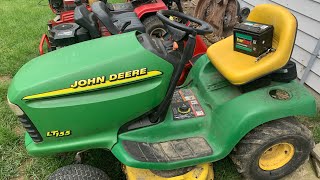 John Deere LT155 Battery Replacement LT155 Mini Series 13 [upl. by Nylecoj903]