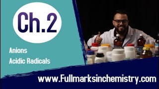 Chemical Analysis  Anions  Acidic Radicals Detection [upl. by Baoj]