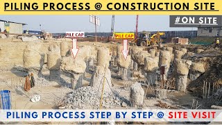 Piling Process at Site  Piling Foundation  Piling work Step by Step Procedure  Piling Work [upl. by Cora]