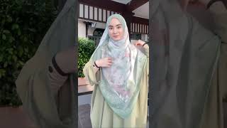 BAWAL SHAWL Tutorial  Cara Pakai Tudung Bawal Shawl Raya Trend Terkini [upl. by Tima440]