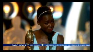 Lupita Nyongo wins supporting actress Oscar for 12 Years a Slave [upl. by Ruff705]