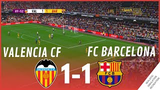 Valencia CF vs FC Barcelona 11 HIGHLIGHTS • Simulación amp Recreación de Video Juego [upl. by Eenram]