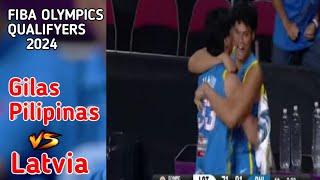 Last 3 Minutes Plays Gilas vs Latvia Olympics QUALIFYERS 2024 [upl. by Crandale]