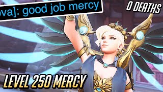 Level 250 Mercy With 0 Deaths 🤍💙 Mercy Season 13  Overwatch 2 [upl. by Christoforo384]