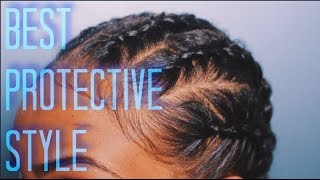 BEST PROTECTIVE STYLE  Under Wigs [upl. by Ahsote]