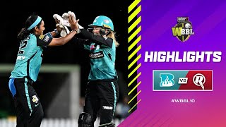 Heat Go To Top Of The Ladder With Win Over Renegades  Brisbane Heat v Melbourne Renegades  WBBL10 [upl. by Aicirpac]