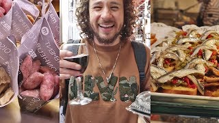 Probando comida de mercado MUY BARATA en España [upl. by Priebe]