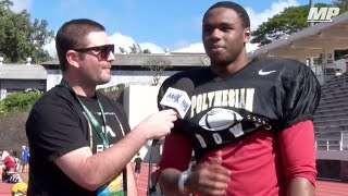 USC signee Markese Stepp interview at the Polynesian Bowl [upl. by Leonteen340]