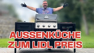 AUSSENKÜCHE ZUM LIDL PREIS  Klaus grillt [upl. by Edmonda]