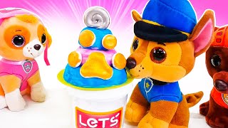 Spielzeug Video für Kinder mit der Paw Patrol Eine kunterbunte Geburtstagstorte für Chase [upl. by Hett]