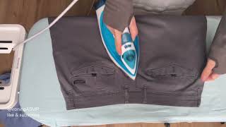 21 ASMR ironing with hot steam burst iron steams a lot ironingasmr steamiron [upl. by Atikahs]