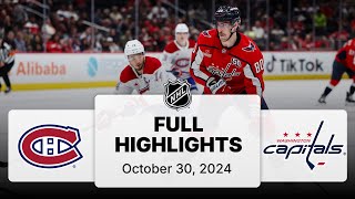 NHL Highlights  Canadiens at Capitals  October 31 2024 [upl. by Heinrik]