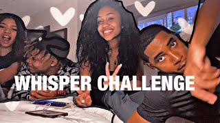 THE WHISPER CHALLENGE ft Chris amp Debo SPICY 🌶 [upl. by Nuawed]