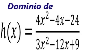 dominio de una funcion racional [upl. by Naitsirk]