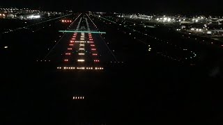 Follow the lights to the runway New York JFK 13L approach and landing [upl. by Latsryk]