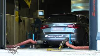 Audi S3 8V  8VA 2013 sound with full Supersprint quottwin pipequot exhaust [upl. by Vins958]