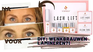 DIY thuis wenkbrauwen lamineren thanks Aliexpress  BEAUTY [upl. by Cody]