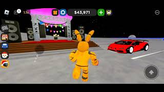 Spring Bonnie Dancing under the fireworks in Roblox Car dealership tycoon [upl. by Yendic]