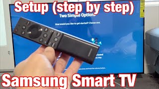 Samsung Smart TV How to Setup step by step UHD AU8000 Series [upl. by Cranford]