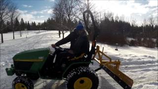 JOHN DEERE 4110 SNOW CLEAN UP HD [upl. by Babbette]