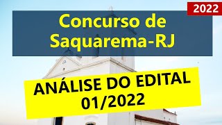 Edital 012022  Concurso de Saquarema Educação Análise do Edital  Datas conteúdos provas [upl. by Letsirc197]