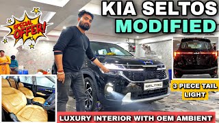 KIA SELTOS MODIFIED WITH 60 DISCOUNT ✅ Premium Interior 🔥 D Cut Steering Free🔥 kiaseltos [upl. by Yemac]