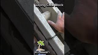 Blocklaying in Hawaii masonry construction bluecollar hawaii bricklaying blocklaying asmr [upl. by Dulcinea189]