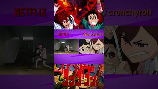 COMPARAÇÃO de DUBLAGEM NETFLIX VS CRUNCHYROLL DANDADAN Shorts [upl. by Htedirem]