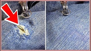 How To Darning on a Sewing Machine  Bernina Embroidery Darning Presser Foot  Darning Denim [upl. by Entsirhc523]