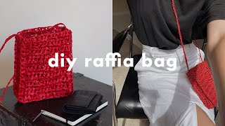 DIY  Super easy Tasche aus Bast häkeln  Crochet Raffia Bag Tutorial für Anfänger [upl. by Teirrah]