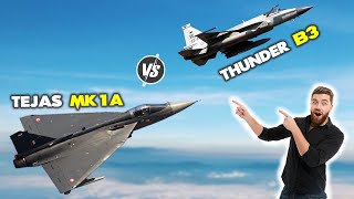 Tejas MK1A vs JF17 Thunder Block 3 IndiaPakistans Latest Fighter Jets Compared [upl. by Retsevel]