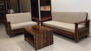 Wooden Polo sofa 3211 set with center table  Rightwood® [upl. by Inamik998]