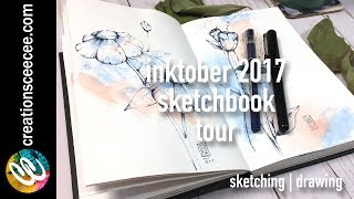 Inktober 2017 sketchbook tour [upl. by Llecrup]