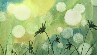 Easy Watercolor Bokeh Effect Tutorial with Sponge  Realistic Watercolor Painting Techniques [upl. by Otineb950]