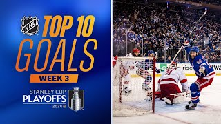 NHL Top 10 Goals from Week 3  2024 Stanley Cup Playoffs [upl. by Nylannej]