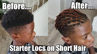 Starter Locs on Short Natural Hair  Mens Locs  Comb Coils [upl. by Macdonell]