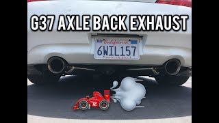 G37 Axle back exhaust [upl. by Wilt924]