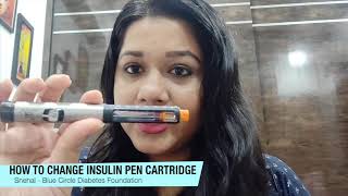 How to change insulin pen cartridge I Diabetes Tutorials [upl. by Neemsaj]