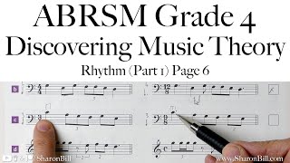 ABRSM Discovering Music Theory Grade 4 Rhythm Part 1 Page 6 with Sharon Bill [upl. by Yesnik879]