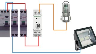 Branchement interrupteur crépusculaire photo cellule توصيل مفتاح الخلية الضوئية مفتاح الشفق [upl. by Aelanna]