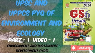 Environment And Ecology PYQ for UPSC  Env and SDG  Ghatna Chakra  MCQ  Quiz  UPSC  UPPCS [upl. by Meadow]