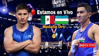 Pelea Marco Verde en vivo Final Boxeo Paris 2024 medalla oro Marco Verde vs Asadkhuja en vivo [upl. by Iral]