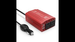 Review BESTEK 300W Power Inverter DC 12V to 110V AC Car Inverter with 42A Dual USB Car Adapter [upl. by Tristas]